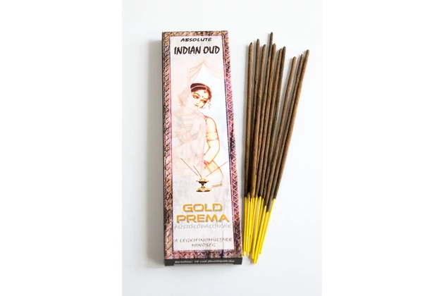 Indian Oud füstölő Gold Prema