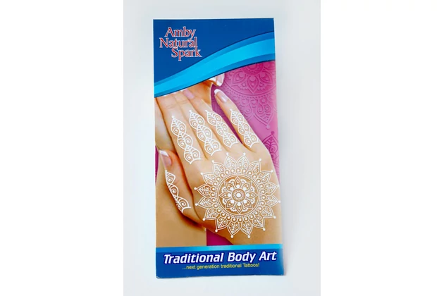 Fehér "henna" tetováló matrica 3. számú